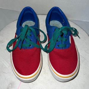 Vans ERA Primary Color Block Multi Color Skate Sneakers Kids Youth Unisex Sz 1